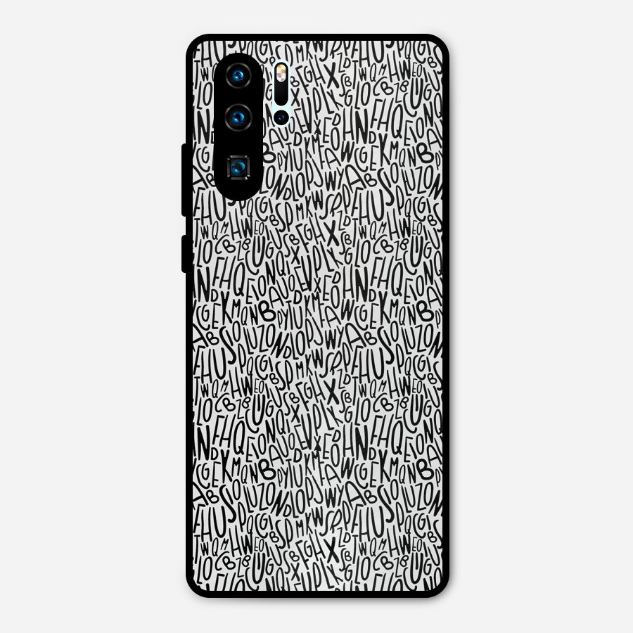 Alphabet Seamless Abstract Metal Back Case for Huawei P30 Pro