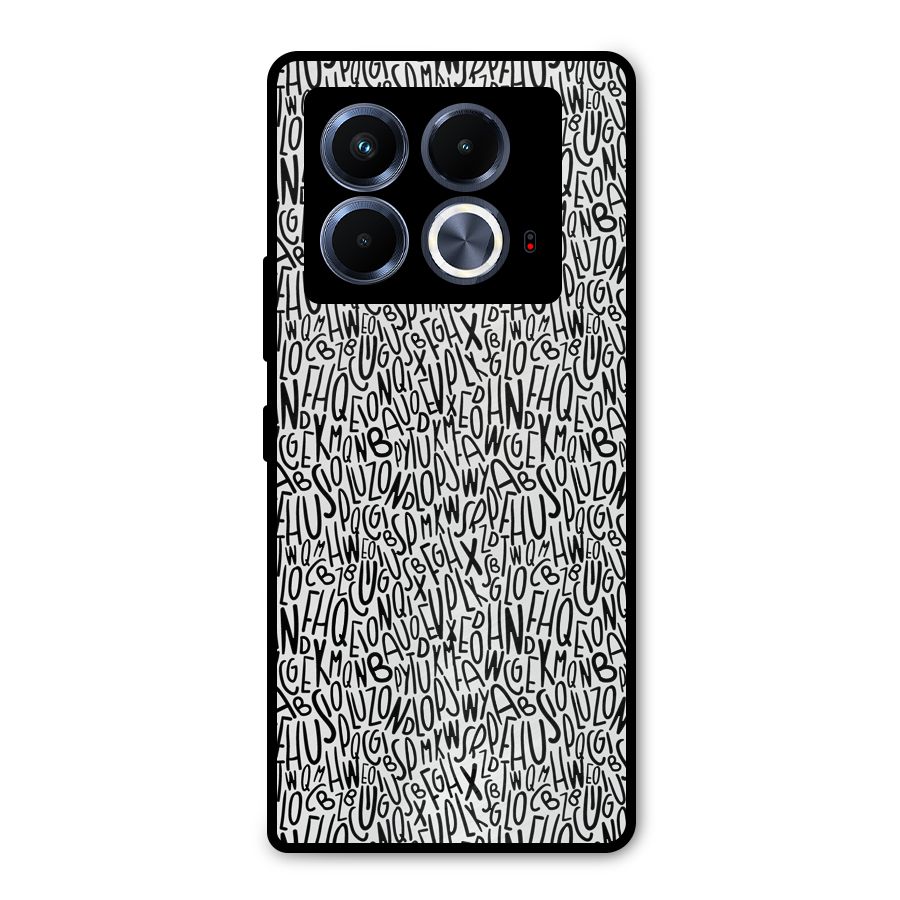 Alphabet Seamless Abstract Metal Back Case for Infinix Note 40 5G
