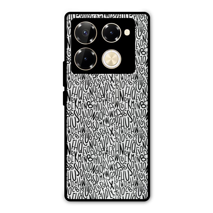 Alphabet Seamless Abstract Metal Back Case for Infinix Note 40 Pro