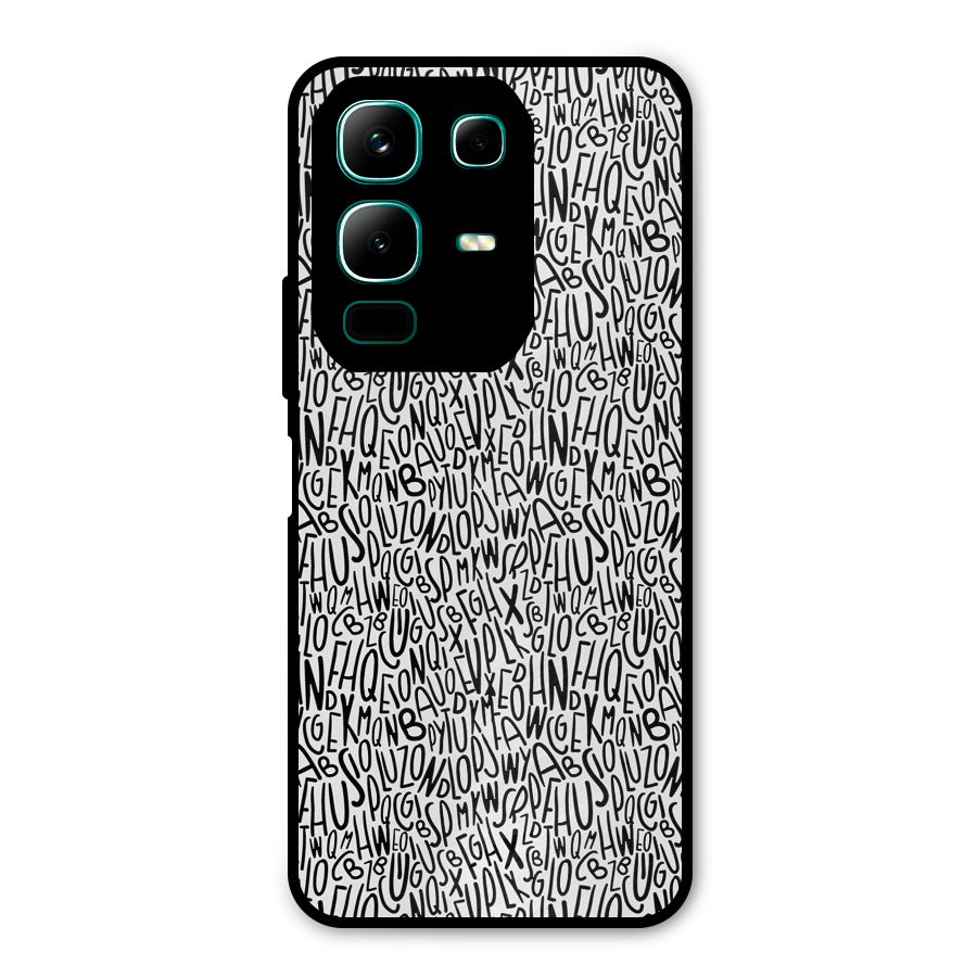 Alphabet Seamless Abstract Metal Back Case for Infinix Note 50x