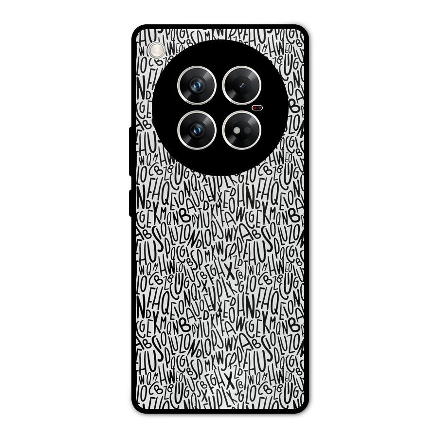 Alphabet Seamless Abstract Metal Back Case for Infinix Zero 40 5G