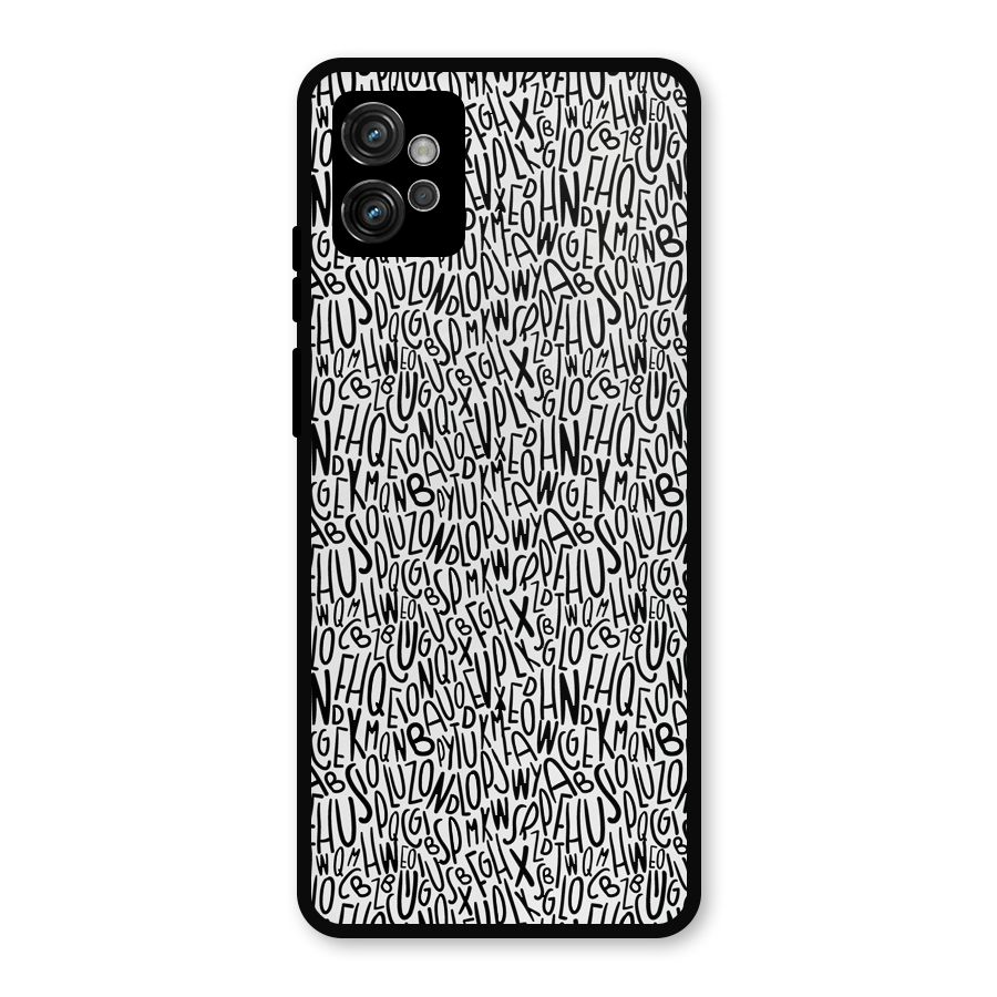 Alphabet Seamless Abstract Metal Back Case for Moto G32