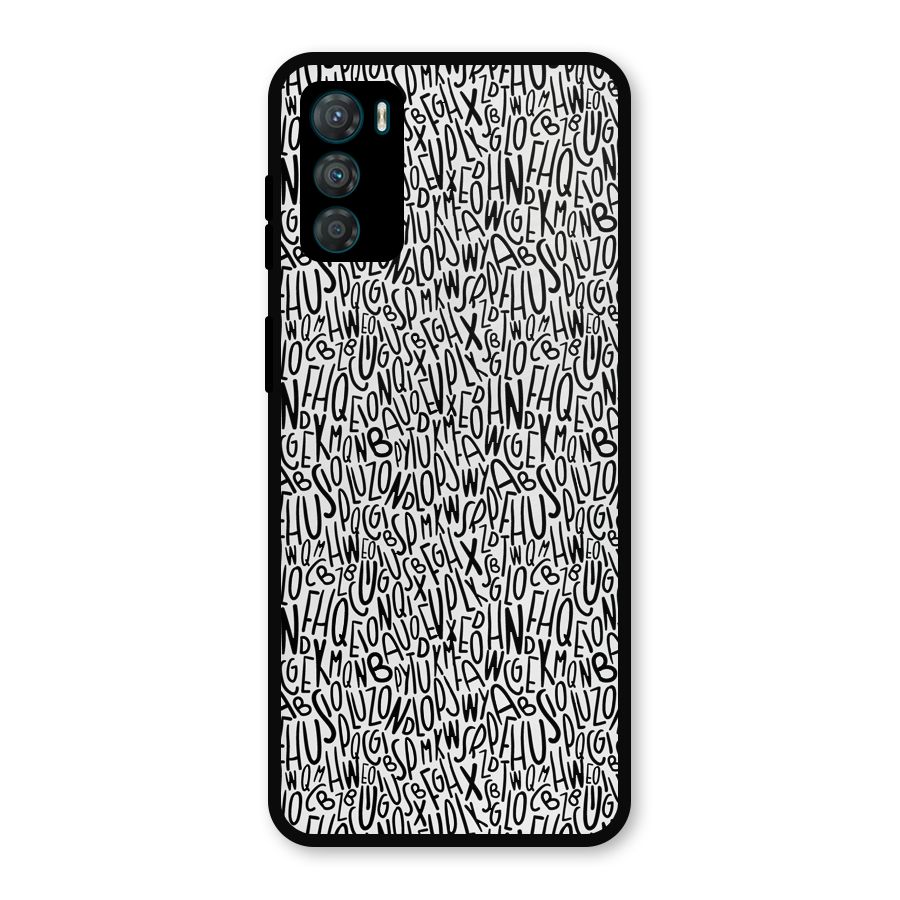 Alphabet Seamless Abstract Metal Back Case for Moto G42