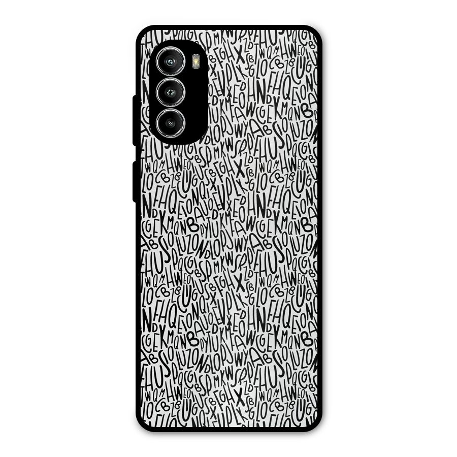 Alphabet Seamless Abstract Metal Back Case for Moto G82