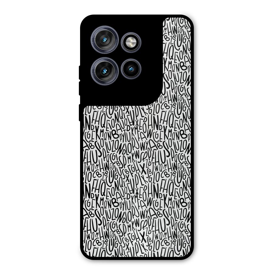 Alphabet Seamless Abstract Metal Back Case for Motorola Edge 50 Neo