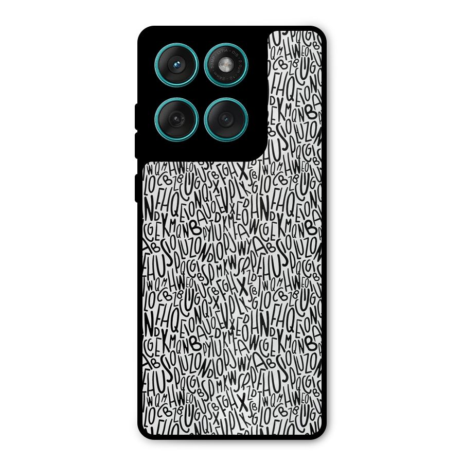 Alphabet Seamless Abstract Metal Back Case for Motorola Edge 60 Fusion