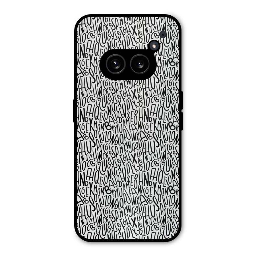 Alphabet Seamless Abstract Metal Back Case for Nothing Phone 2a Plus