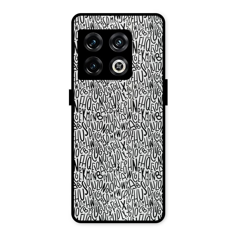 Alphabet Seamless Abstract Metal Back Case for OnePlus 10 Pro 5G