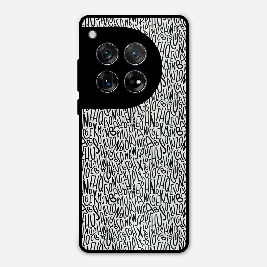 Alphabet Seamless Abstract Metal Back Case for OnePlus 12