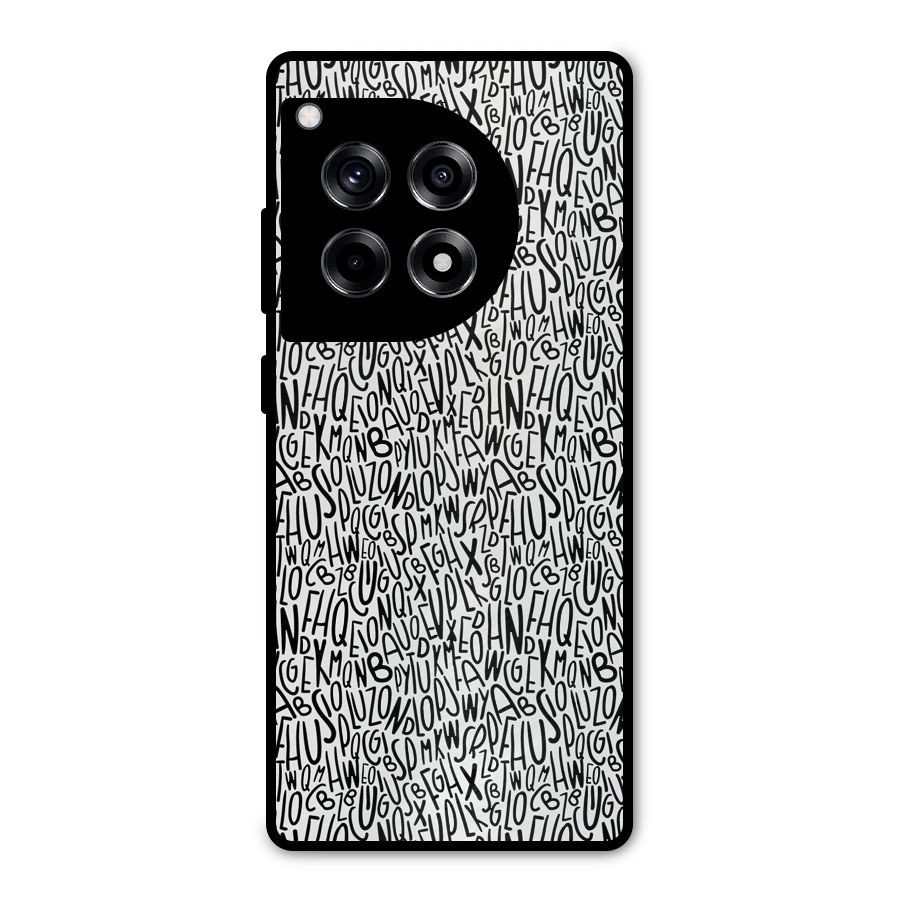 Alphabet Seamless Abstract Metal Back Case for OnePlus 12R