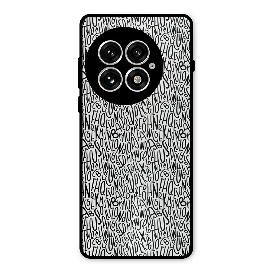 Alphabet Seamless Abstract Metal Back Case for OnePlus 13