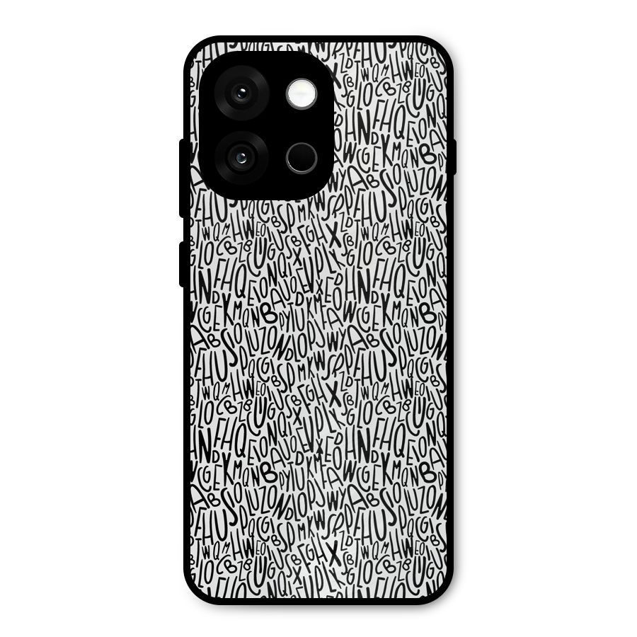Alphabet Seamless Abstract Metal Back Case for OnePlus 13s