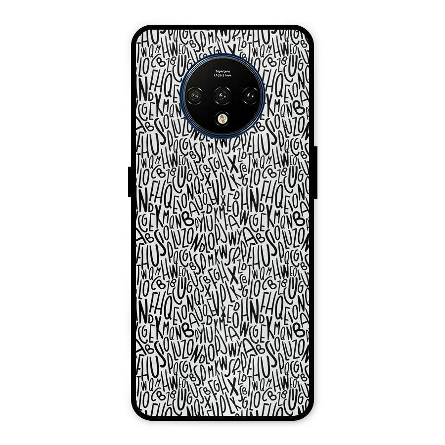 Alphabet Seamless Abstract Metal Back Case for OnePlus 7T
