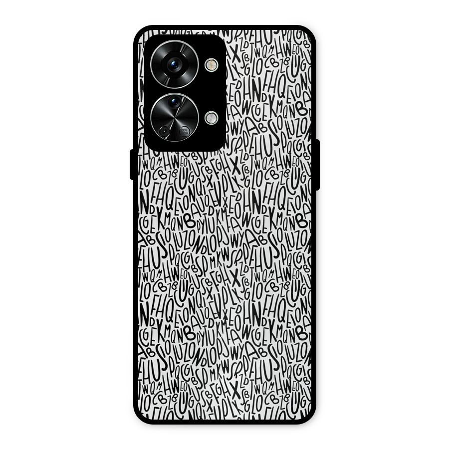Alphabet Seamless Abstract Metal Back Case for OnePlus Nord 2T