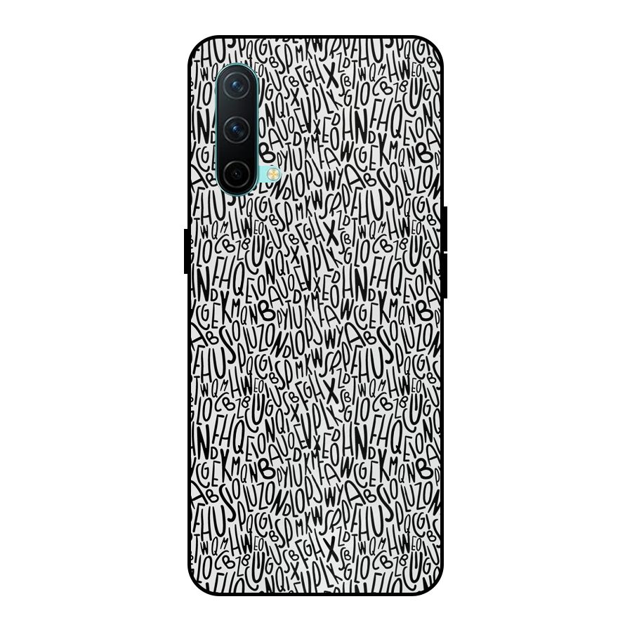 Alphabet Seamless Abstract Metal Back Case for OnePlus Nord CE 5G