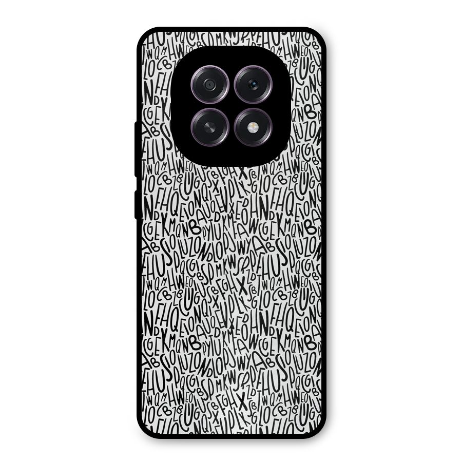 Alphabet Seamless Abstract Metal Back Case for Oppo F29
