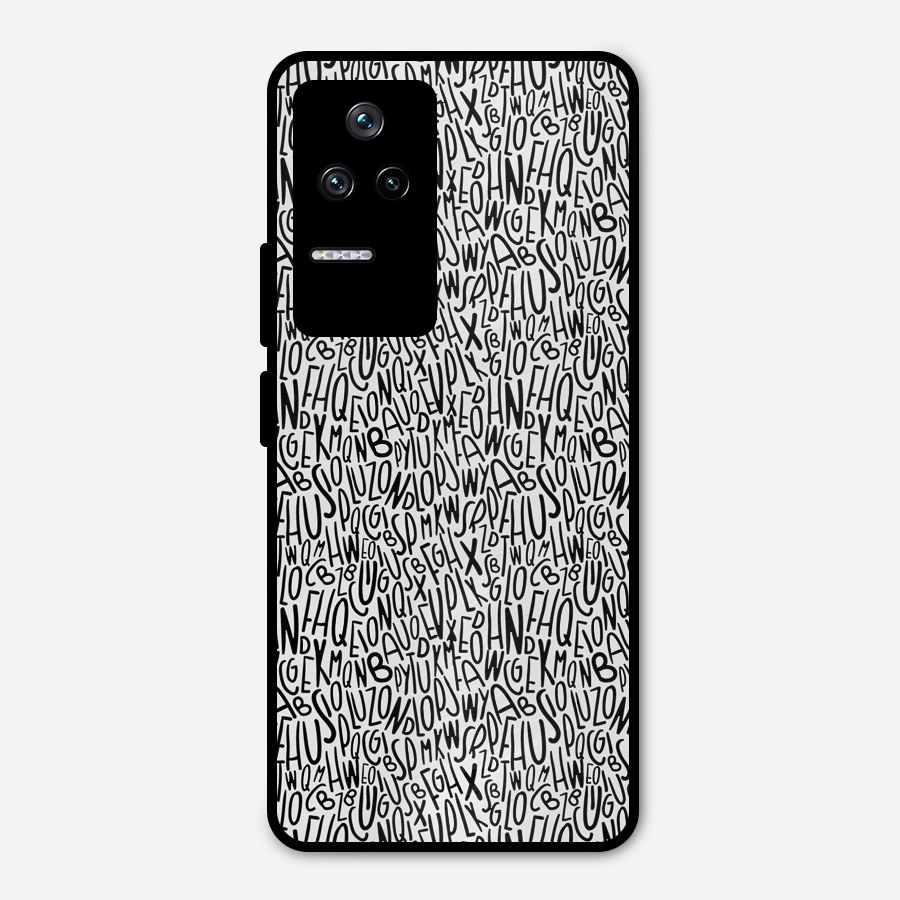 Alphabet Seamless Abstract Metal Back Case for Poco F4 5G