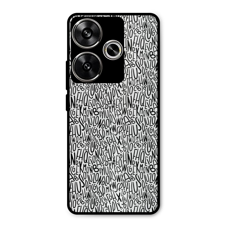 Alphabet Seamless Abstract Metal Back Case for Poco F6