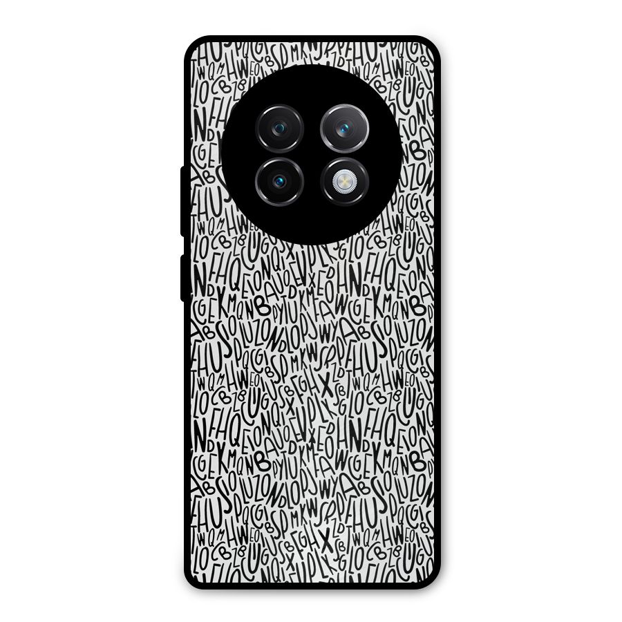 Alphabet Seamless Abstract Metal Back Case for Realme 13 Plus