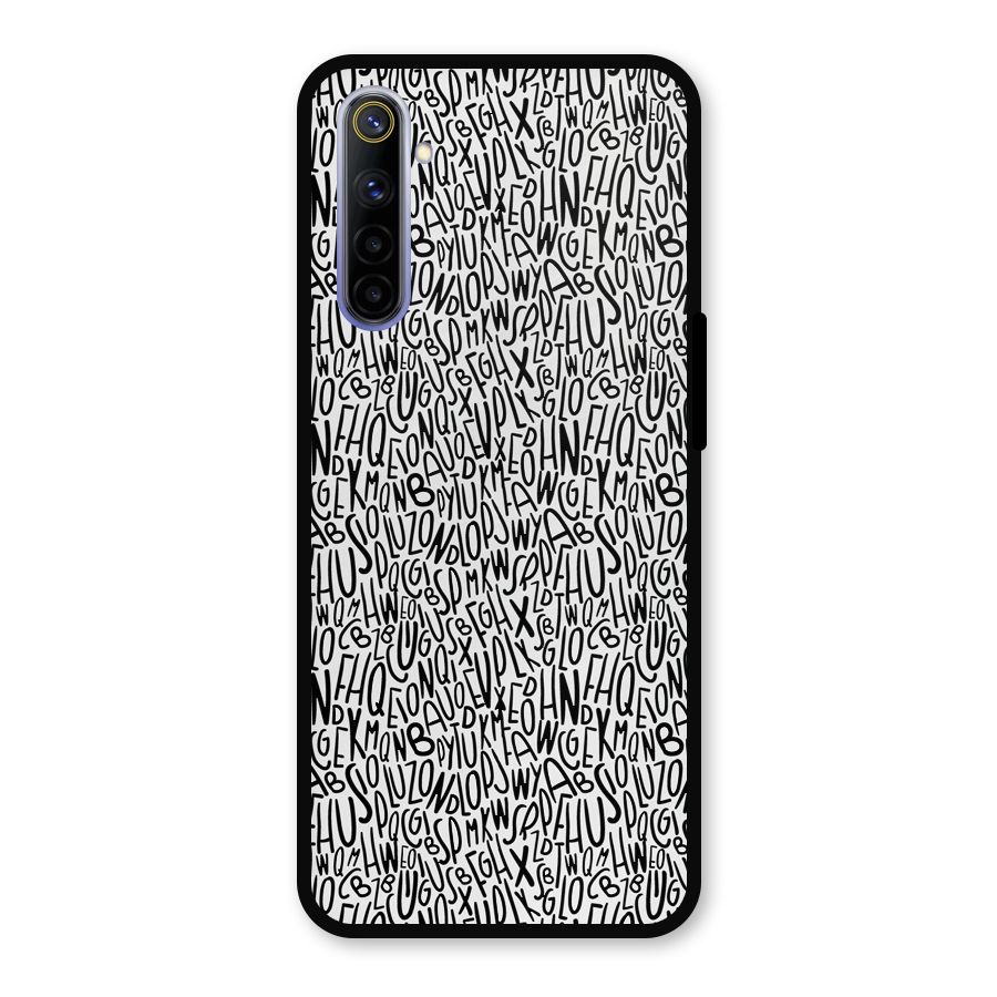 Alphabet Seamless Abstract Metal Back Case for Realme 6i