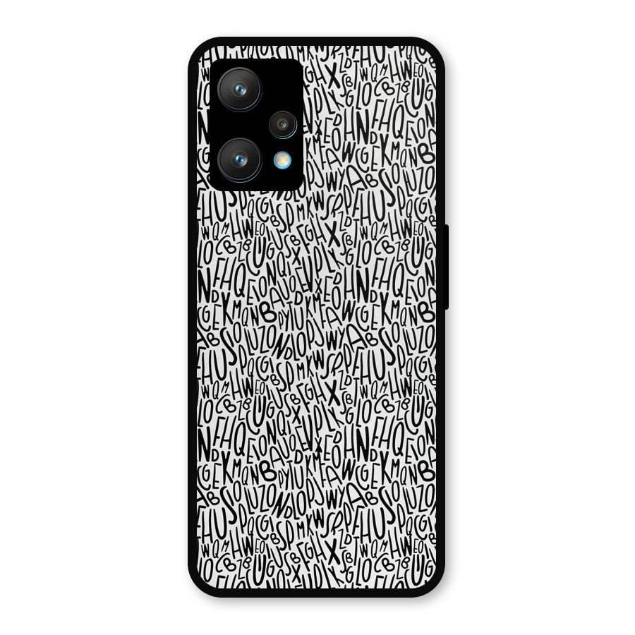 Alphabet Seamless Abstract Metal Back Case for Realme 9 Pro Plus 5G
