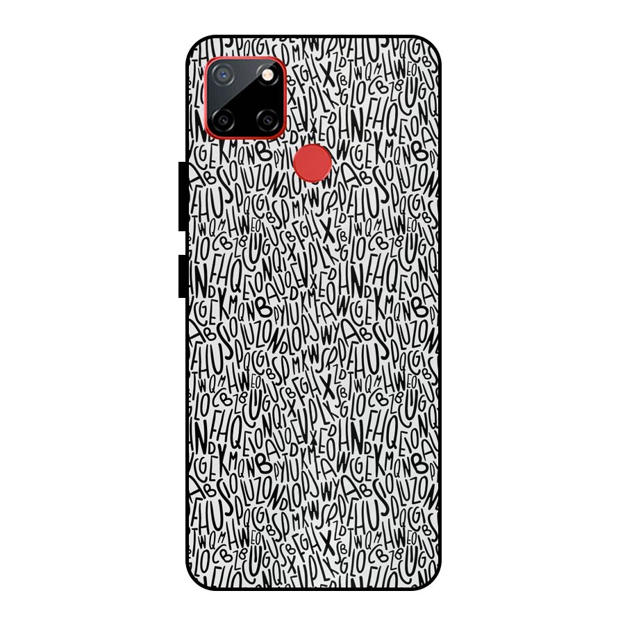Alphabet Seamless Abstract Metal Back Case for Realme C12