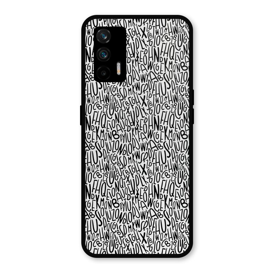 Alphabet Seamless Abstract Metal Back Case for Realme GT 5G