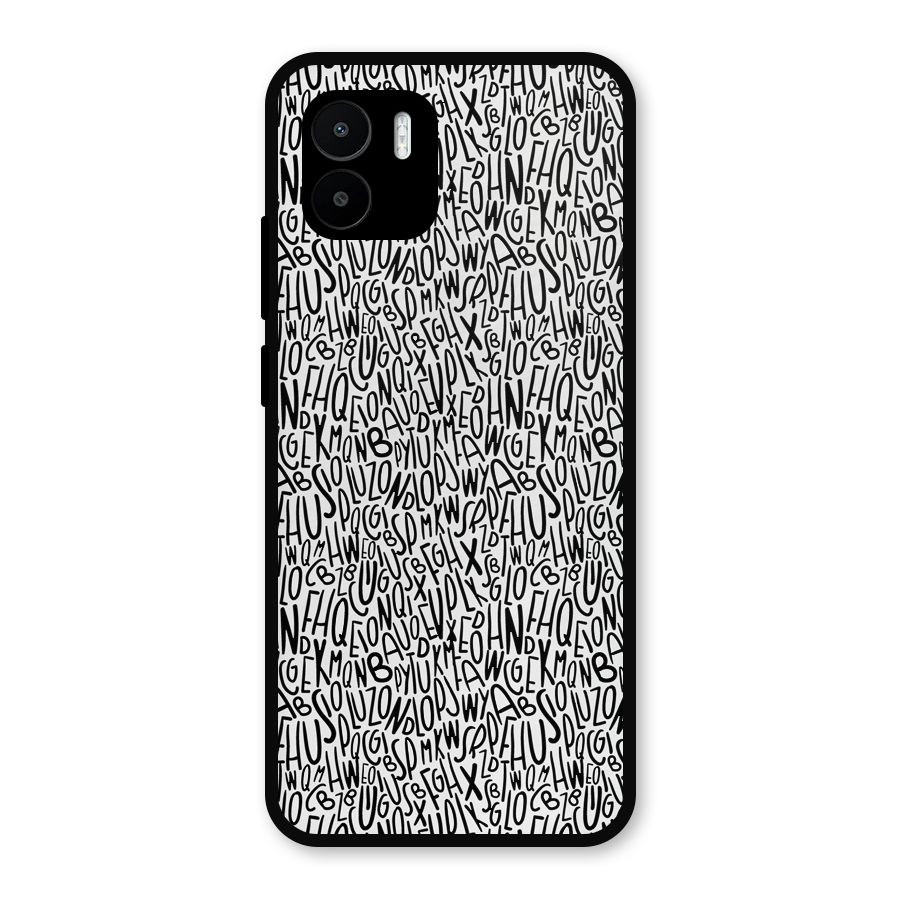 Alphabet Seamless Abstract Metal Back Case for Redmi A2