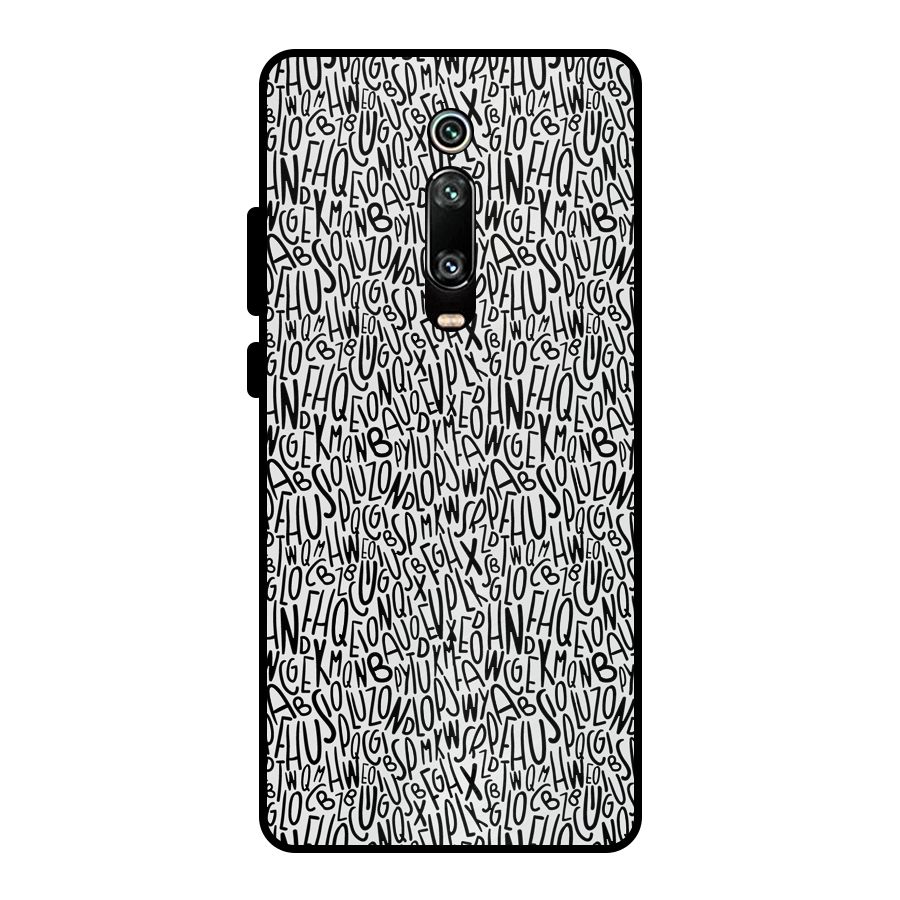 Alphabet Seamless Abstract Metal Back Case for Redmi K20 Pro