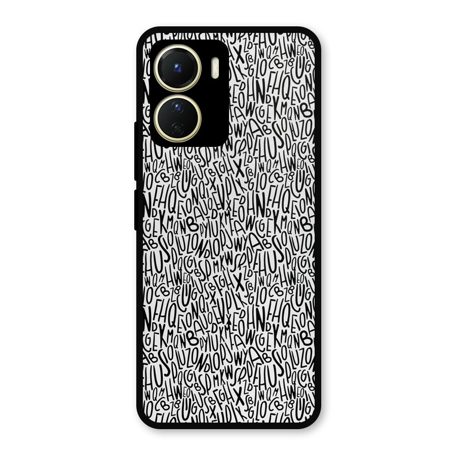 Alphabet Seamless Abstract Metal Back Case for Vivo T2x