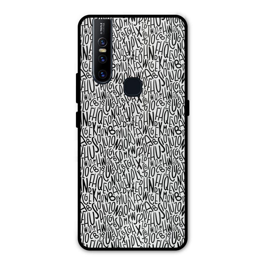 Alphabet Seamless Abstract Metal Back Case for Vivo V15