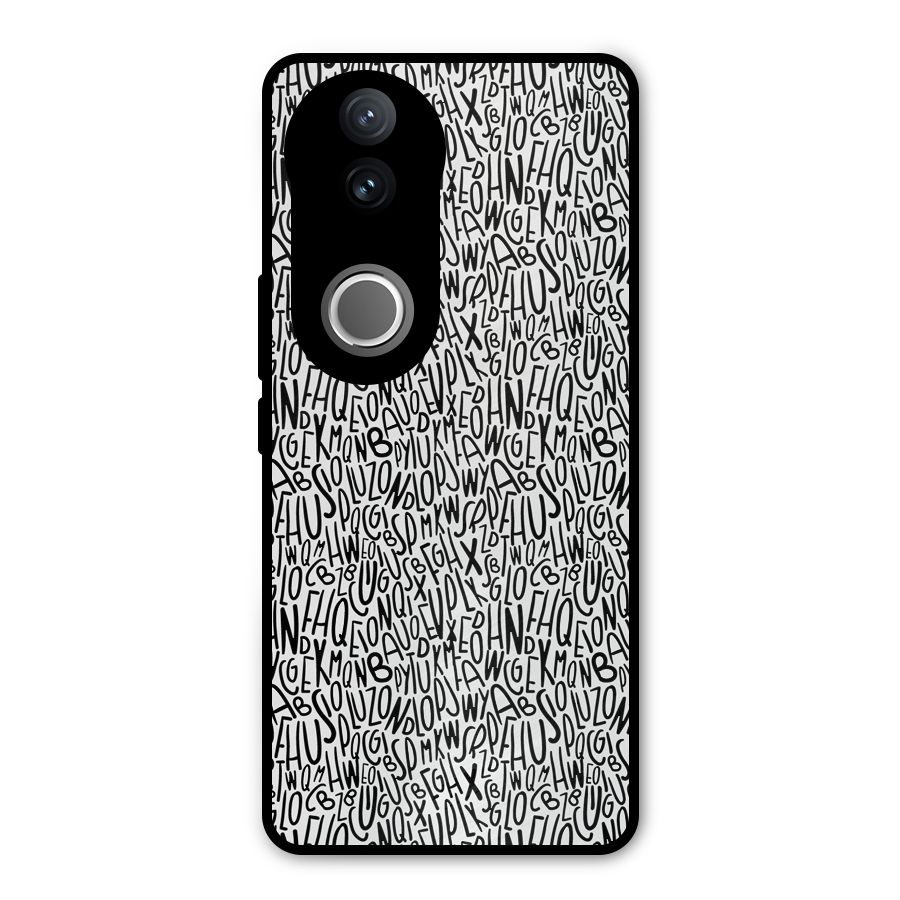 Alphabet Seamless Abstract Metal Back Case for Vivo V50e