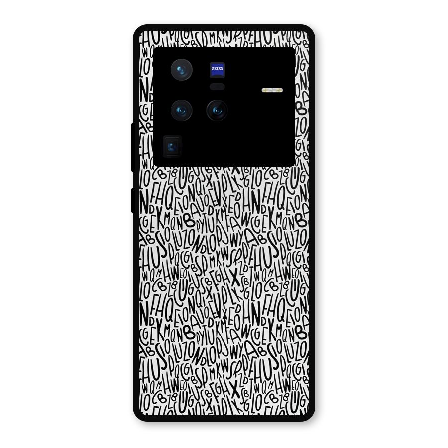 Alphabet Seamless Abstract Metal Back Case for Vivo X80 Pro