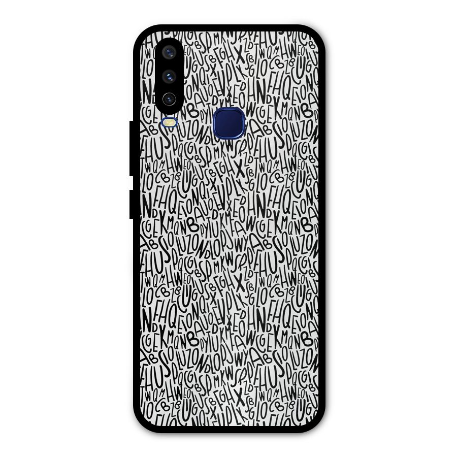 Alphabet Seamless Abstract Metal Back Case for Vivo Y15