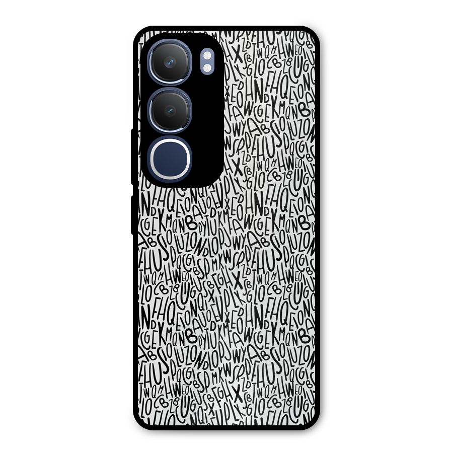 Alphabet Seamless Abstract Metal Back Case for Vivo Y29