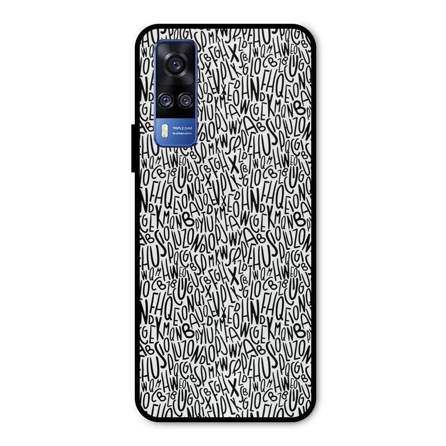Alphabet Seamless Abstract Metal Back Case for Vivo Y31
