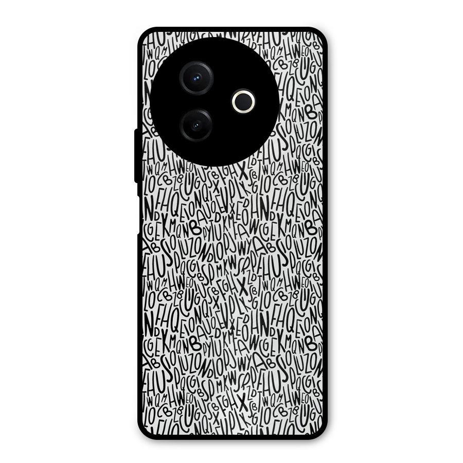 Alphabet Seamless Abstract Metal Back Case for Vivo Y39