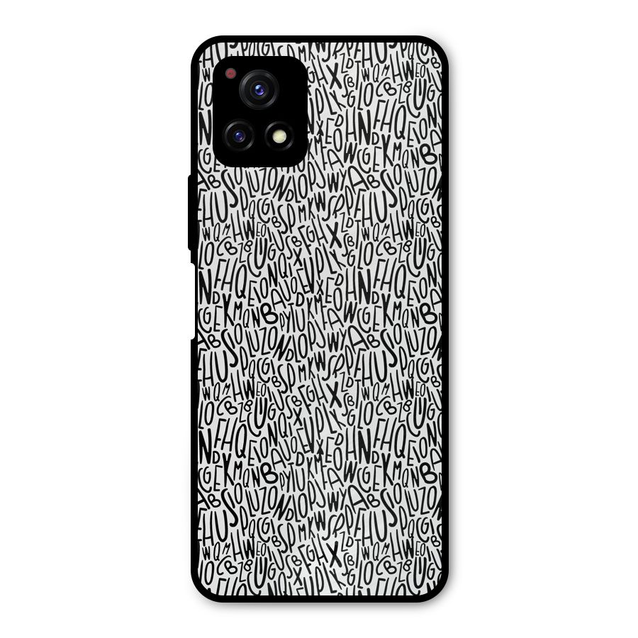 Alphabet Seamless Abstract Metal Back Case for Vivo Y72 5G