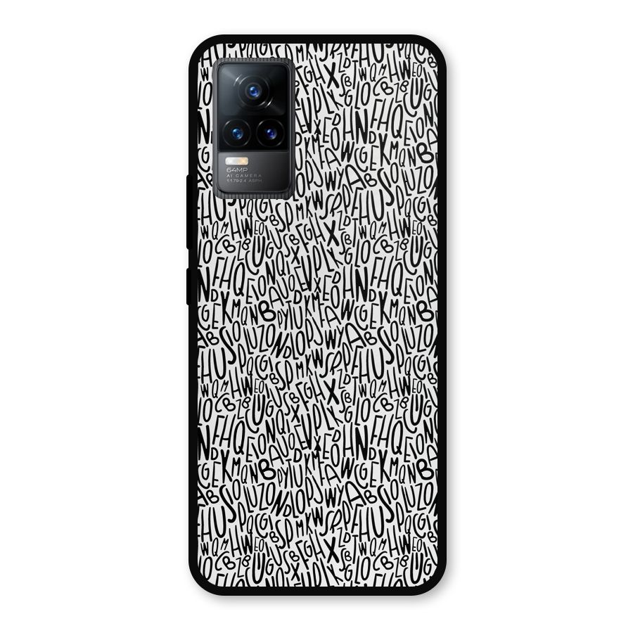 Alphabet Seamless Abstract Metal Back Case for Vivo Y73