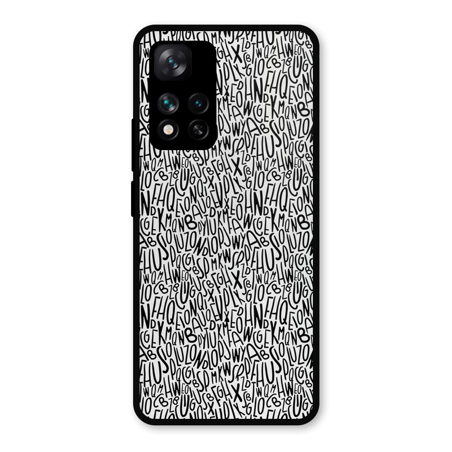 Alphabet Seamless Abstract Metal Back Case for Xiaomi 11i 5G