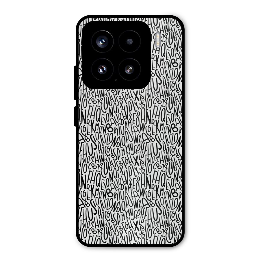 Alphabet Seamless Abstract Metal Back Case for Xiaomi 15