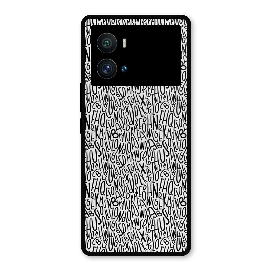 Alphabet Seamless Abstract Metal Back Case for iQOO 9 Pro