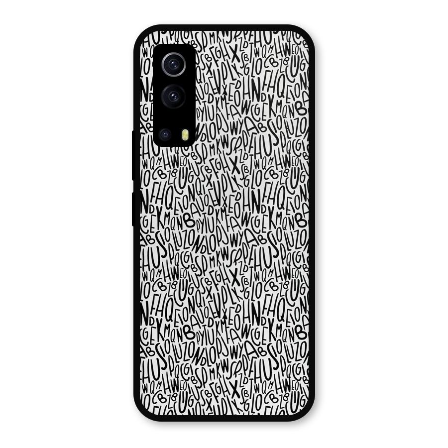 Alphabet Seamless Abstract Metal Back Case for iQOO Z3
