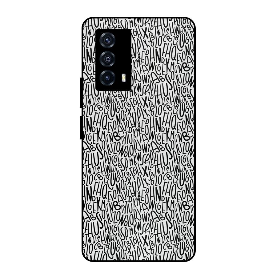 Alphabet Seamless Abstract Metal Back Case for iQOO Z5