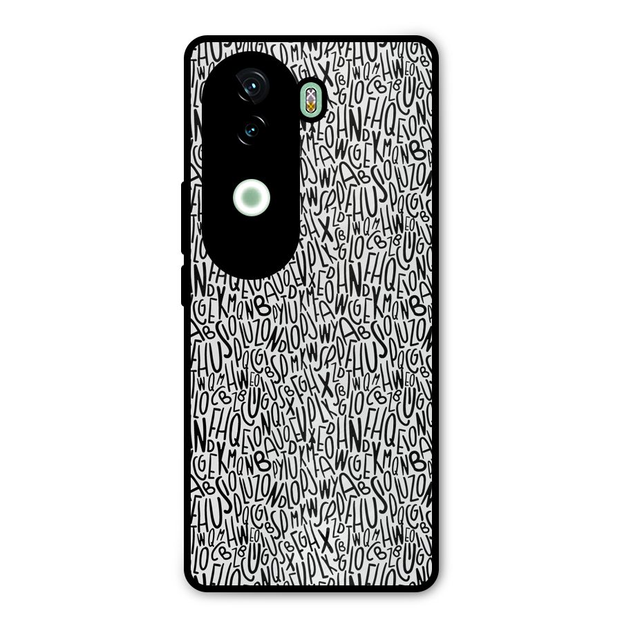 Alphabet Seamless Abstract Metal Back Case for iQOO Z9s
