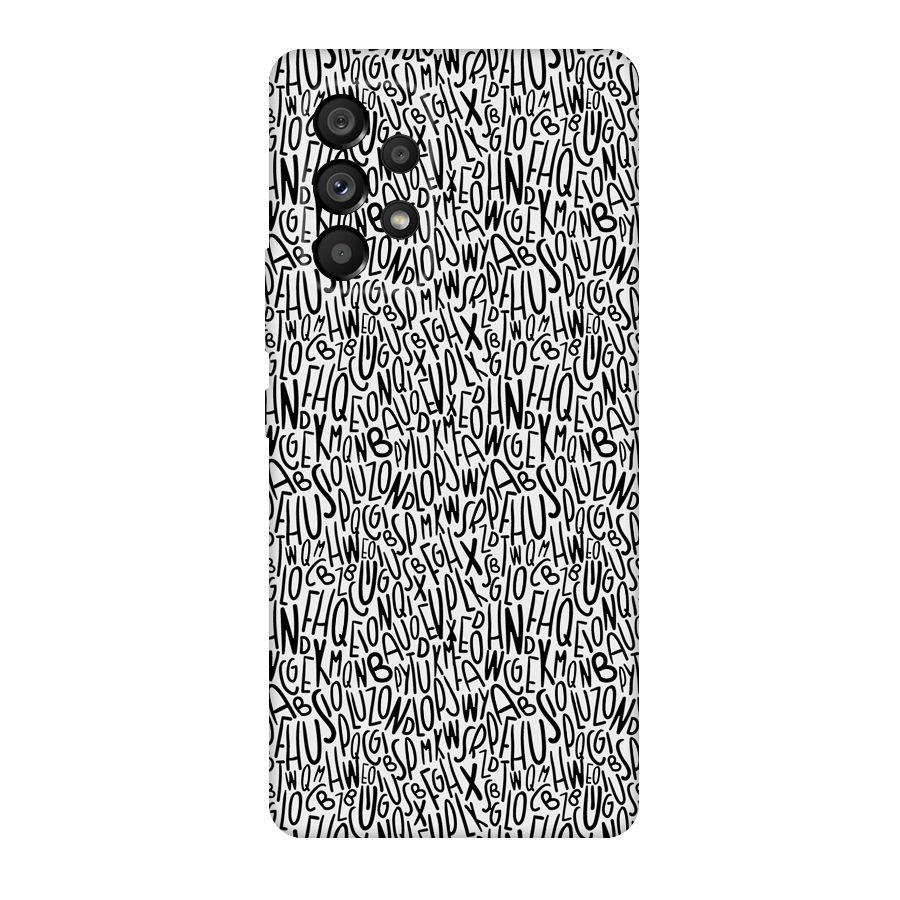Alphabet Seamless Abstract Original Polycarbonate Back Case for Galaxy A53 5G