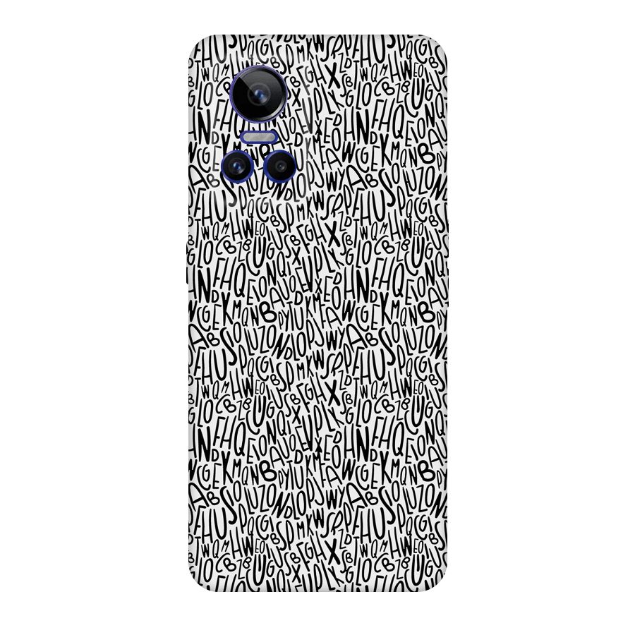 Alphabet Seamless Abstract Original Polycarbonate Back Case for Realme GT Neo 3