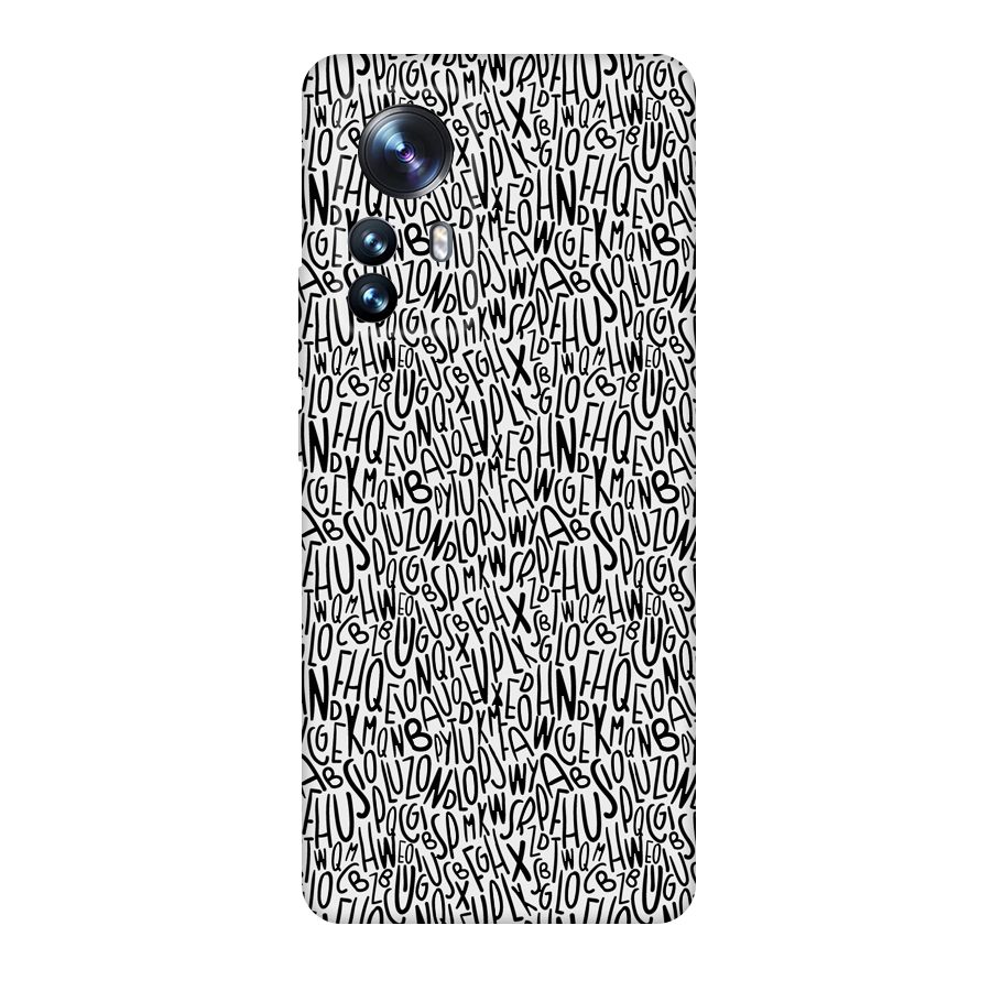 Alphabet Seamless Abstract Original Polycarbonate Back Case for Xiaomi 12 Pro