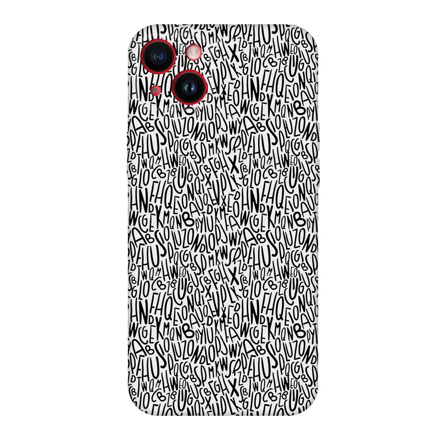 Alphabet Seamless Abstract Original Polycarbonate Back Case for iPhone 14 Plus