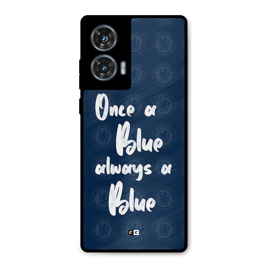 Always A Blue Metal Back Case for Motorola Edge 50 Fusion